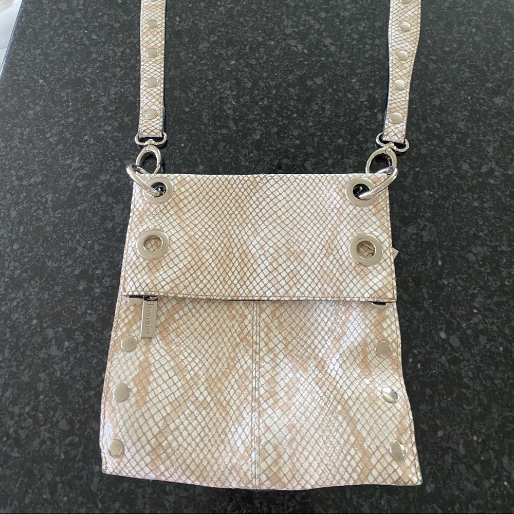Authentic Hammitt Montana Med in white snake.